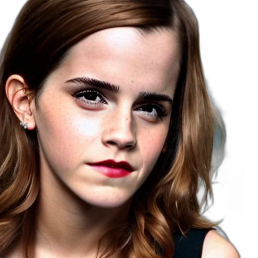 face, photorealistic, emma, watson transparent PNG cut-out
