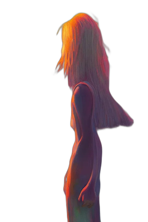 dress, hair, face, mask, concept art, 3d render, watercolor, photorealistic transparent PNG cut-out