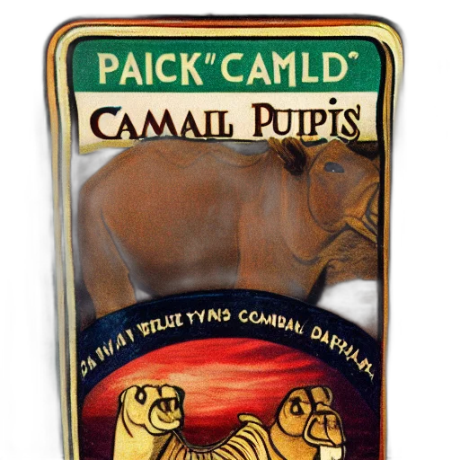 photorealistic, pack, camel, cigarettes transparent PNG cut-out