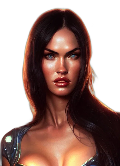 face, robot, fantasy art, comic book art transparent PNG cut-out