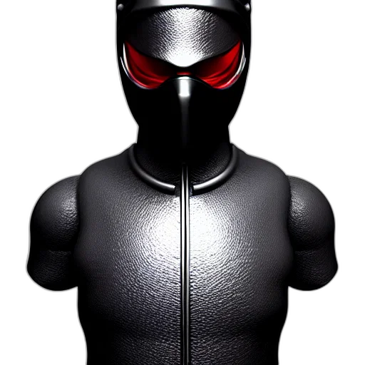 robot, mask, jacket, face, 3d render, concept art, comic book art, cyberpunk transparent PNG cut-out