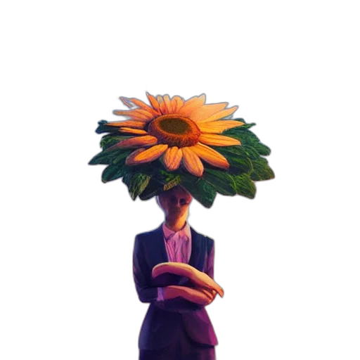 flower, crown, staff, hat, concept art, 3d render, pixel art, fantasy art transparent PNG cut-out