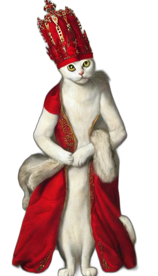 staff, dress, animal, crown, fantasy art, concept art, watercolor, pixel art transparent PNG cut-out