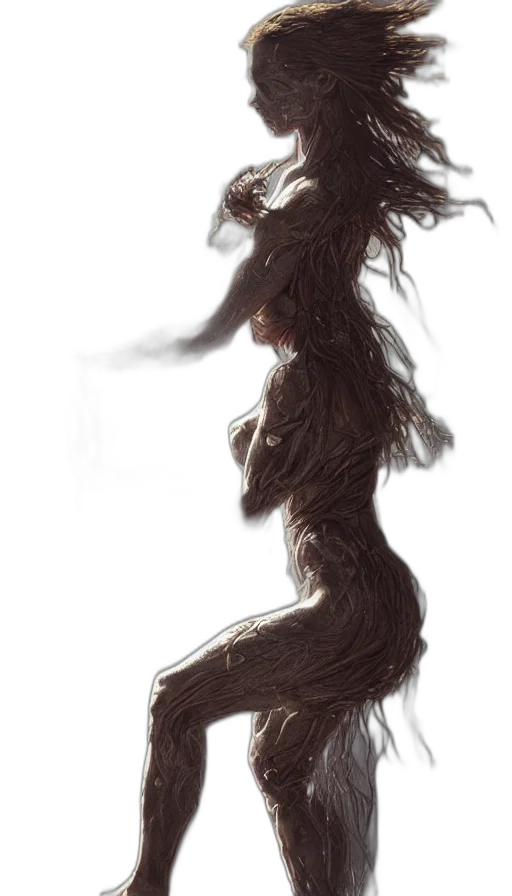 hair, creature, dress, dragon transparent PNG cut-out