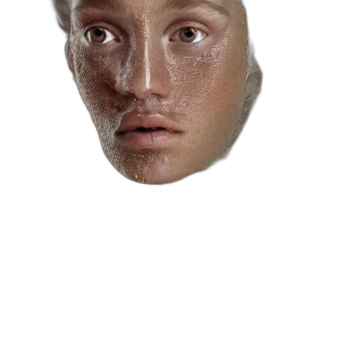 face, mask, hat, creature, photorealistic, 3d render, concept art, oil painting transparent PNG cut-out