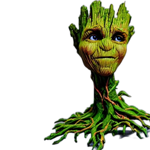 creature, tree, face, staff transparent PNG cut-out