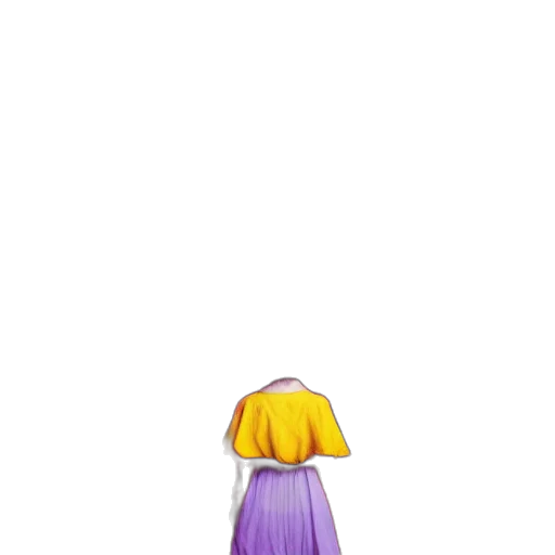 dress, staff, hair, hat transparent PNG cut-out