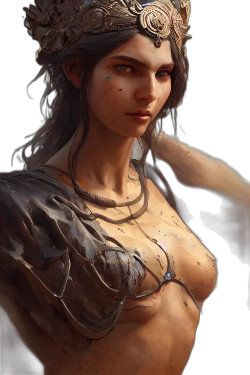 face, jewelry, dress, fantasy art transparent PNG cut-out
