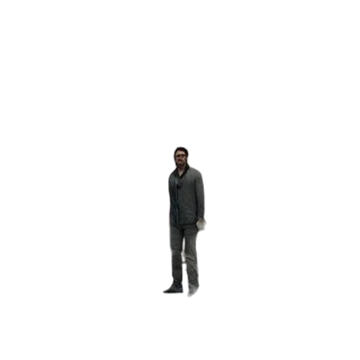 jacket, staff, robot, creature, pixel art, 3d render, concept art, photorealistic transparent PNG cut-out