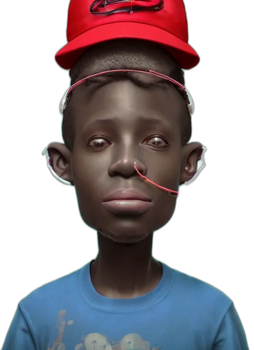 face, mask, crown, staff, concept art, photorealistic, 3d render, cartoon transparent PNG cut-out