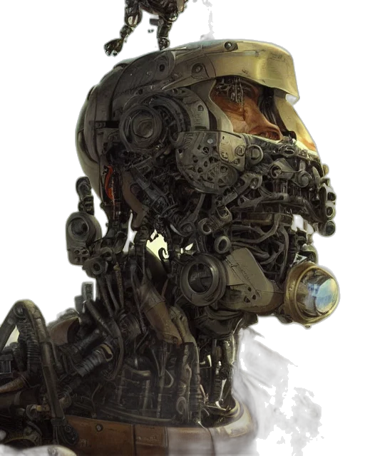 robot, face, mask, concept art transparent PNG cut-out