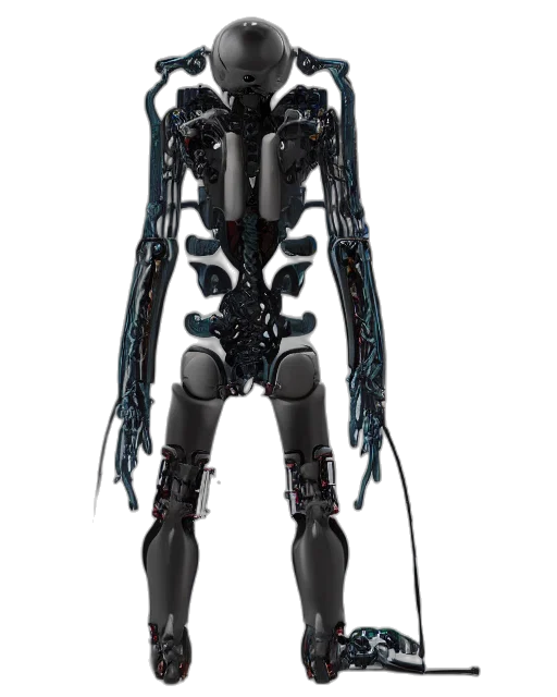 robot, cyberpunk, concept art, 3d render transparent PNG cut-out