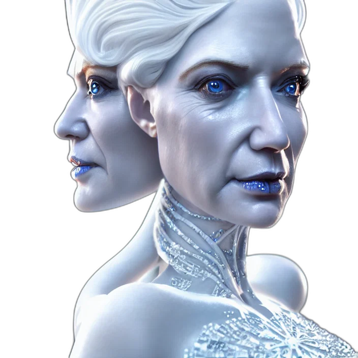 face, robot, jewelry, concept art transparent PNG cut-out