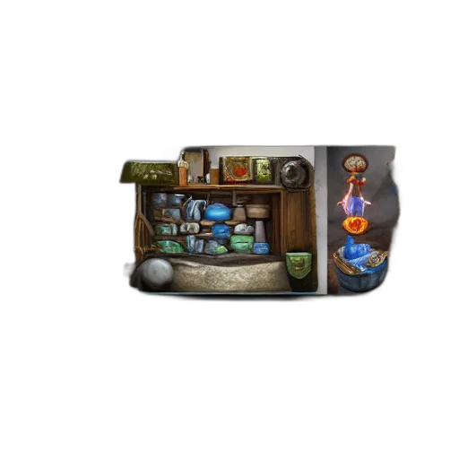 furniture, jewelry, concept art, fantasy art, pixel art, earth tones, unreal, engine transparent PNG cut-out