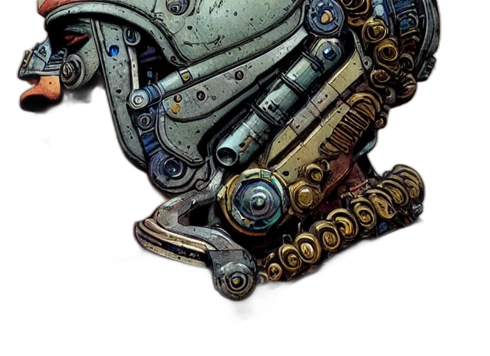 robot, weapon, concept art, fantasy art transparent PNG cut-out