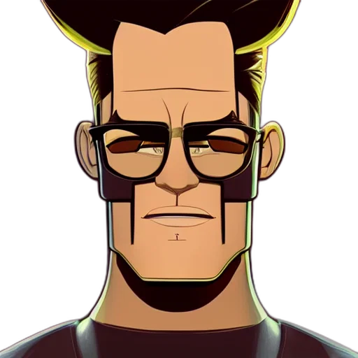 face, robot, cartoon, comic book art transparent PNG cut-out
