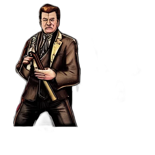 jacket, staff, concept art, comic book art transparent PNG cut-out