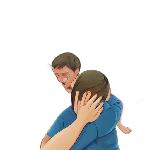 jacket, face, hair, mask transparent PNG cut-out