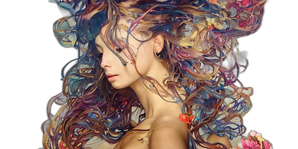 hair, jewelry, dress, face transparent PNG cut-out