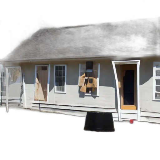 building, 3d render, photorealistic, concept art, toilet, papered, house transparent PNG cut-out