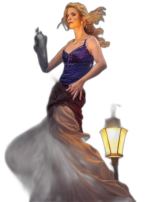 dress, staff, concept art, fantasy art transparent PNG cut-out