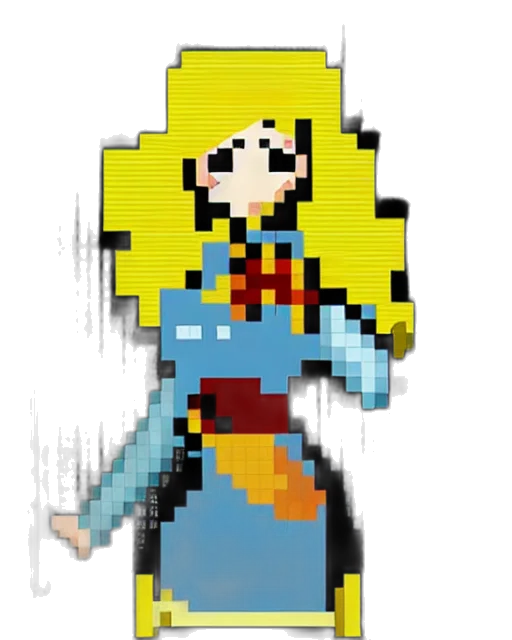 staff, sword, pixel art, anime, cartoon, comic book art, blue, pixel transparent PNG cut-out