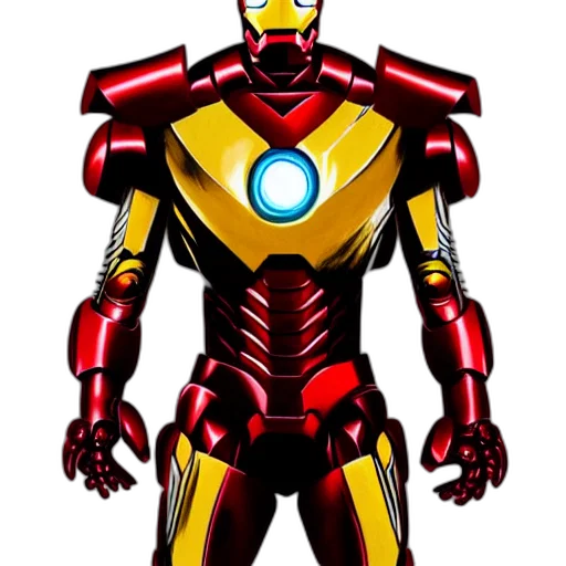 robot, comic book art, concept art, 3d render transparent PNG cut-out