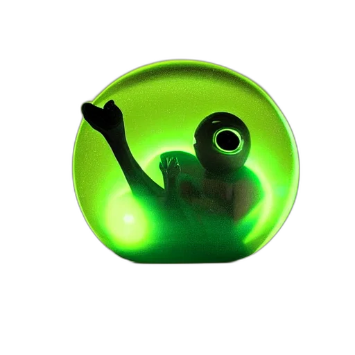 jewelry, mask, creature, 3d render, photorealistic, outer space, green, digital transparent PNG cut-out