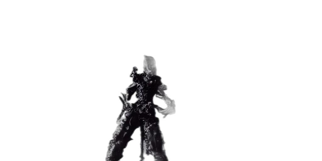 robot, staff, creature, sword transparent PNG cut-out