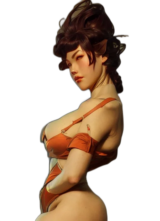 dress, face, crown, staff transparent PNG cut-out