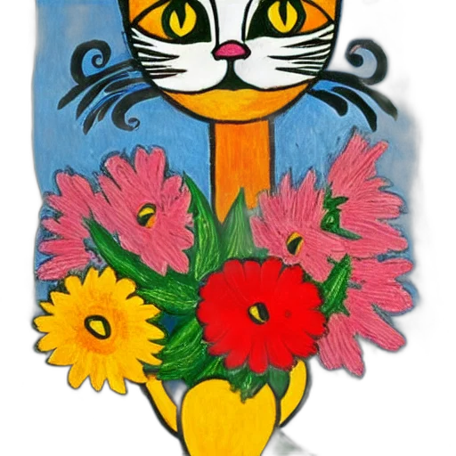 flower, jewelry, mask, cartoon, oil painting, photorealistic, watercolor, cat transparent PNG cut-out