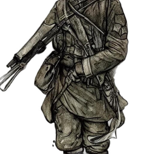 jacket, weapon, staff, concept art transparent PNG cut-out