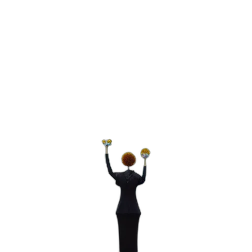 staff, umbrella, crown, jewelry, concept art, pixel art, 3d render, cartoon transparent PNG cut-out