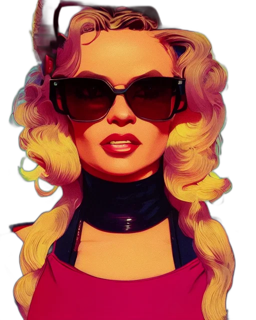 jacket, face, comic book art, concept art, cartoon, pixel art, red, neon transparent PNG cut-out