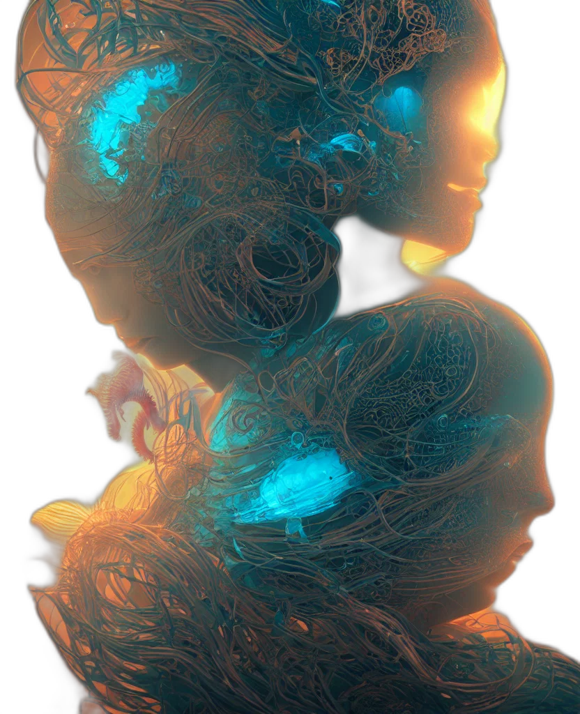 mask, hair, crown, robot transparent PNG cut-out