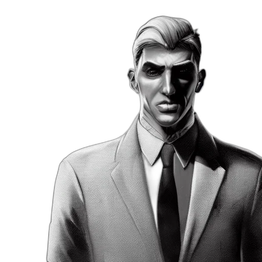 jacket, face, mask, comic book art transparent PNG cut-out