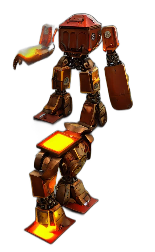 robot, weapon, creature, staff transparent PNG cut-out