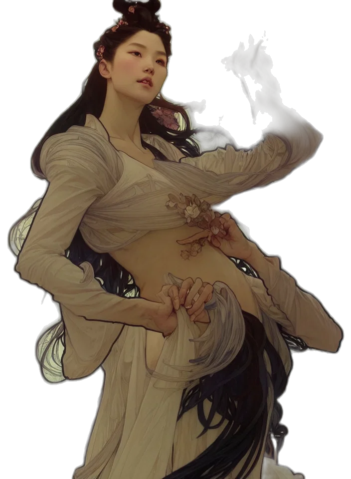 staff, dress, dragon, jacket, concept art, fantasy art, photorealistic, pixel art transparent PNG cut-out