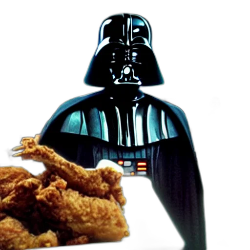 food, photo, darth, vader, eating, fried, chicken transparent PNG cut-out