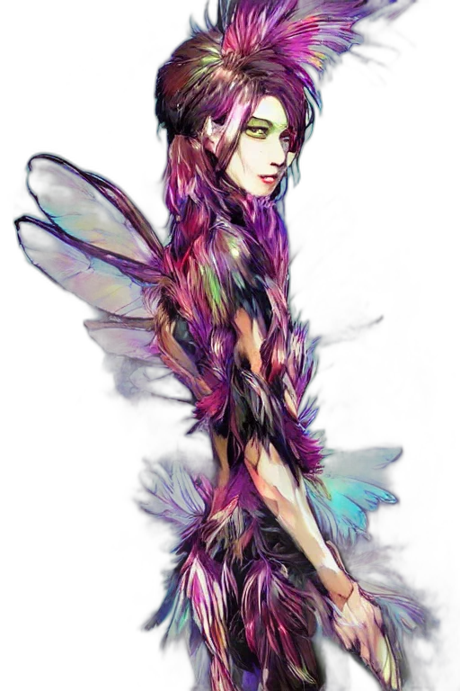 dress, hair, creature, fantasy art, concept art, pixel art, watercolor, colorful transparent PNG cut-out