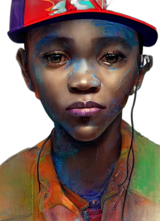face, hat, creature, robot, photorealistic, concept art, oil painting, watercolor transparent PNG cut-out