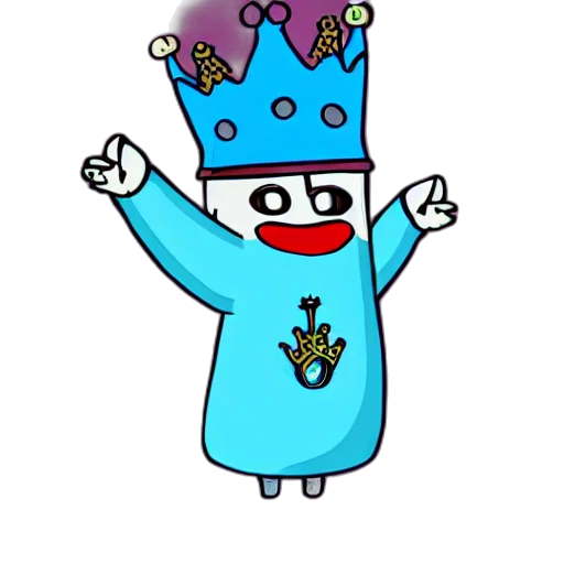 crown, robot, staff, concept art transparent PNG cut-out