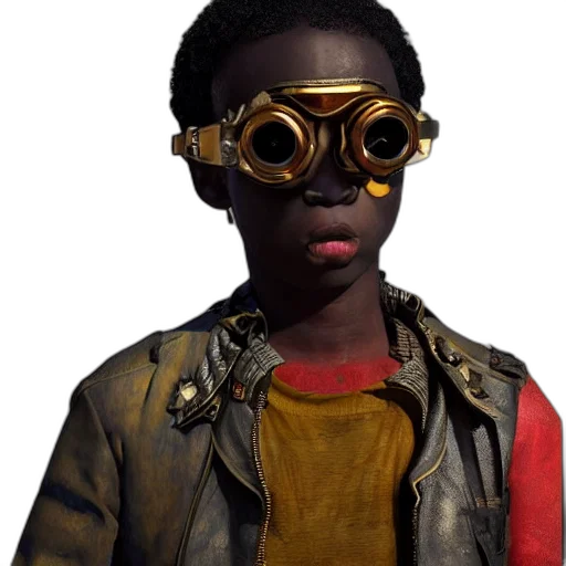 mask, jacket, face, robot, concept art, 3d render, photorealistic, cyberpunk transparent PNG cut-out