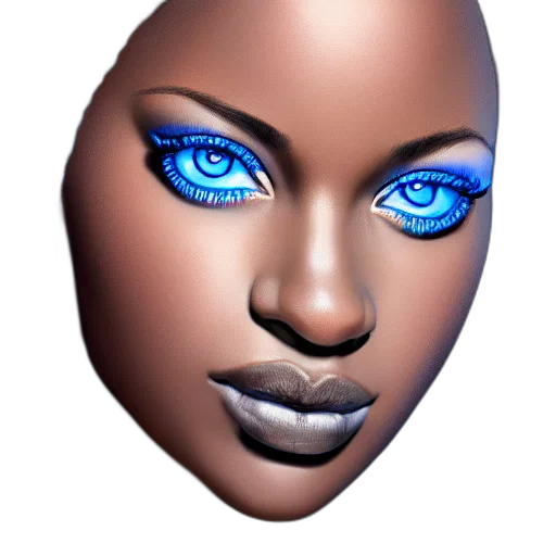 face, mask, jewelry, creature, photorealistic, 3d render, fantasy art, concept art transparent PNG cut-out