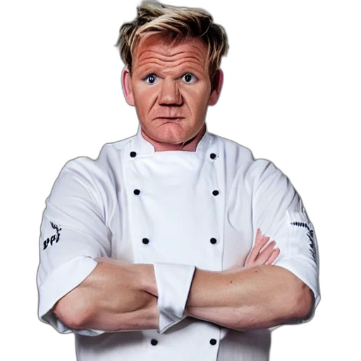 food, staff, face, animal, photorealistic, portrait, chef, gordon transparent PNG cut-out