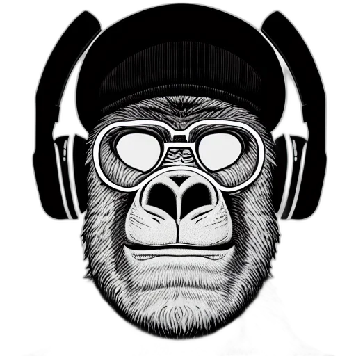 mask, animal, face, cartoon, concept art, photorealistic, comic book art, stoned transparent PNG cut-out