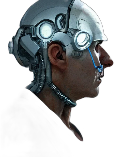 robot, mask, face, staff transparent PNG cut-out