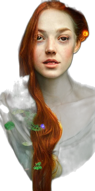 face, crown, jewelry, hair, photorealistic, fantasy art, concept art, oil painting transparent PNG cut-out