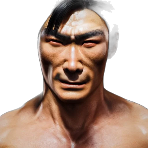 face, mask, hair, photorealistic transparent PNG cut-out
