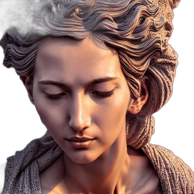 face, crown, jewelry, 3d render, photorealistic, fantasy art, concept art, fire transparent PNG cut-out